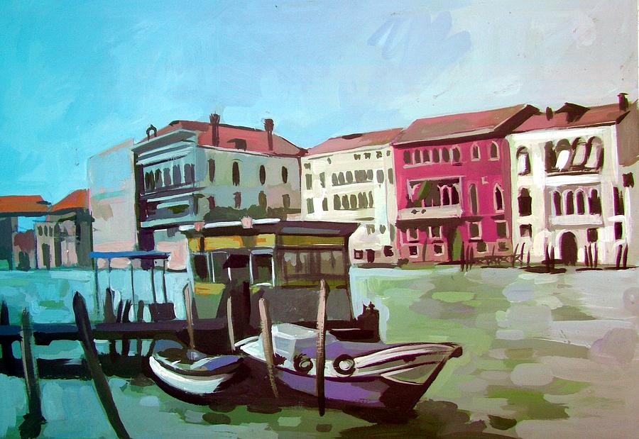 Vaporetto Station Painting by Filip Mihail