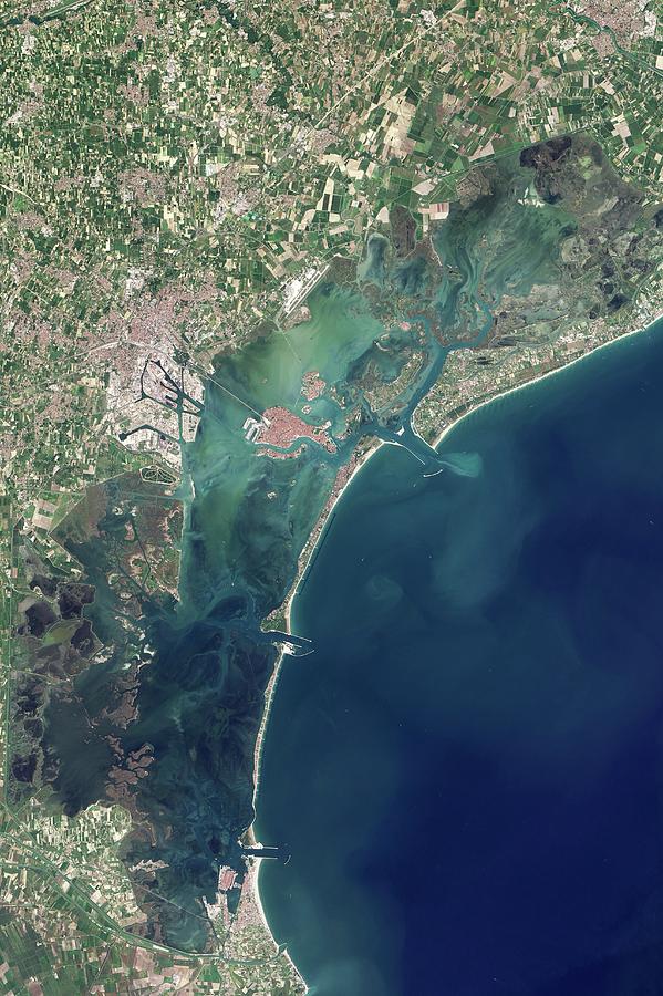 Venice And Mose Construction Photograph by Nasa Earth Observatory