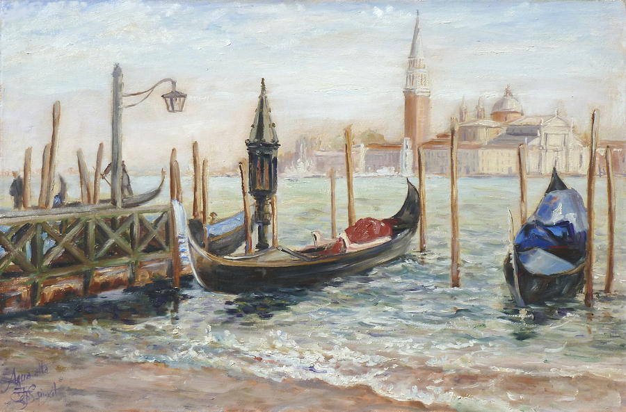 Venice - Aqua alta Painting by Irek Szelag