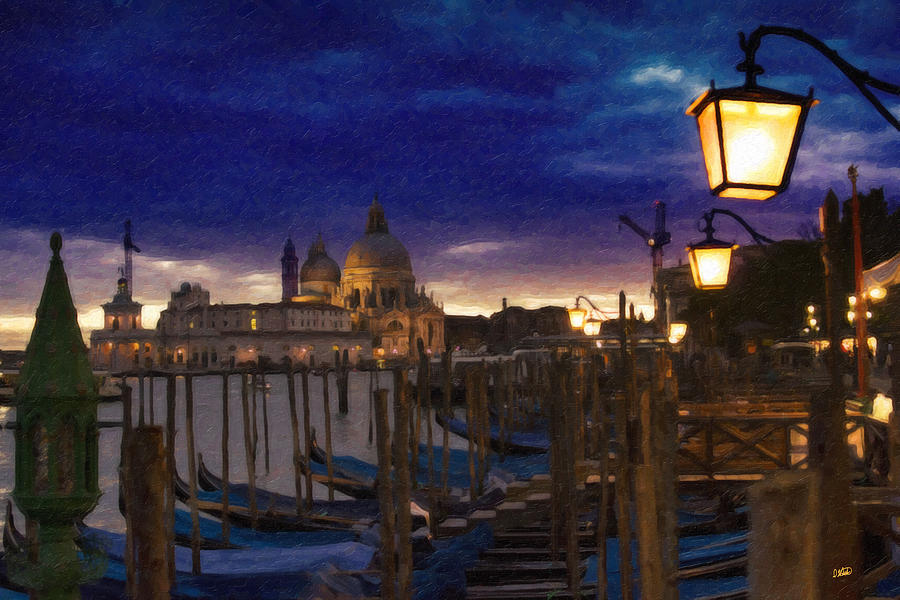 Venice At Night Itl4369 Painting by Dean Wittle
