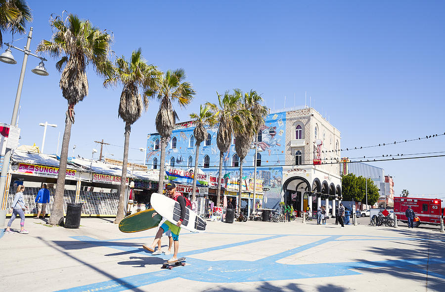Venice Beach boardwalk, Los Angeles, California Photograph by Stellalevi