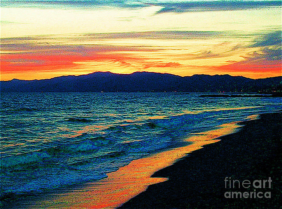 Venice Beach Photograph - Venice Beach Sunset by Jerome Stumphauzer