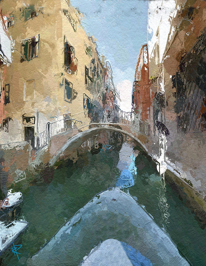 Venice Bridge Mixed Media by Russell Pierce