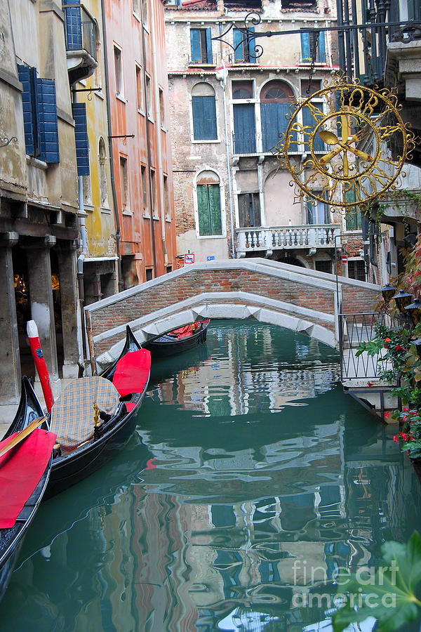 Transportation Digital Art - Venice Canal and Buildings by Eva Kaufman