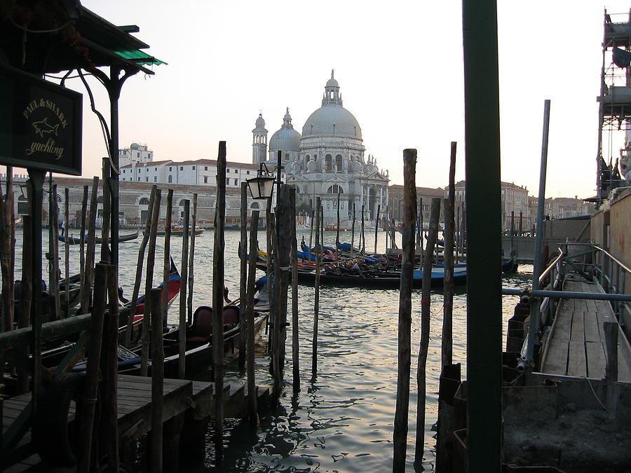 Venice Canal and Cathedral Photograph by Angela Bushman