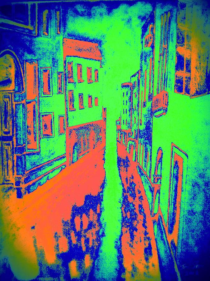 Venice Canal Blue Drawing