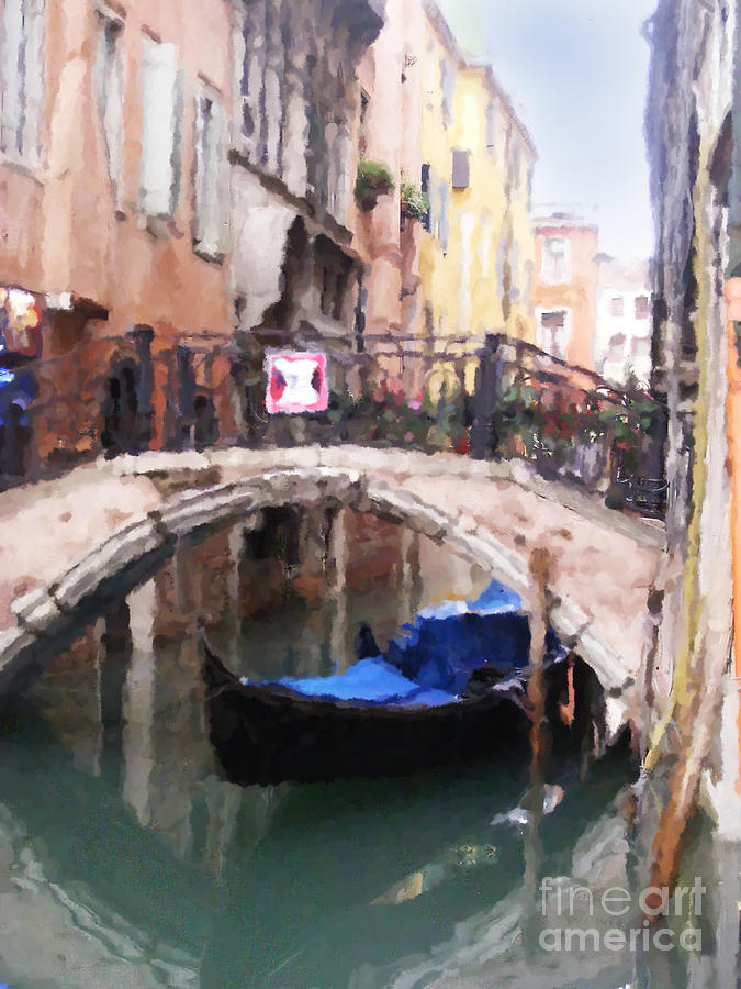 Venice Canal digital art composition Photograph by JBK Photo Art