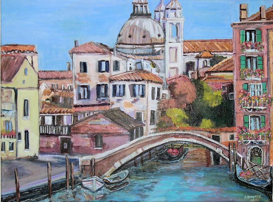 Bridge Painting - Venice Canals by Teresa Dominici