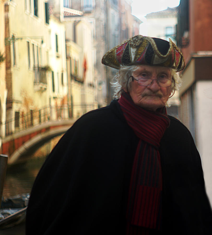 Venice Carnival Costumed Gentleman Photograph by Suzanne Powers