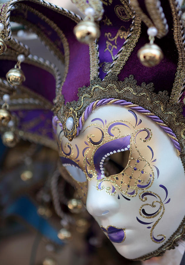 Venice carnival mask Photograph by Paul Cowan