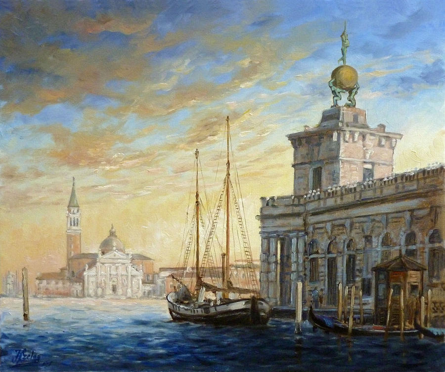 Venice Dogana Painting by Irek Szelag