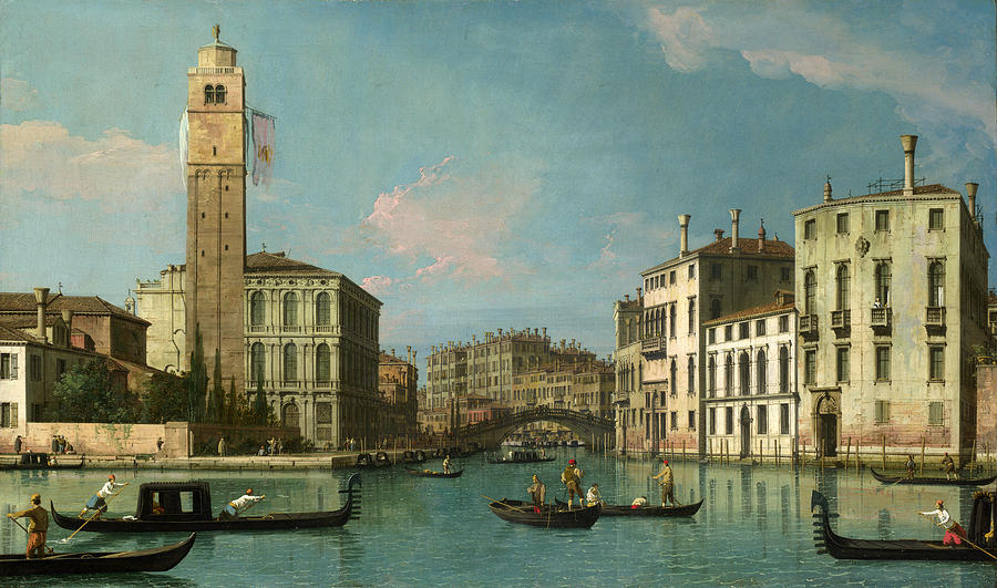 Venice - Entrance to the Cannaregio Painting by Canaletto