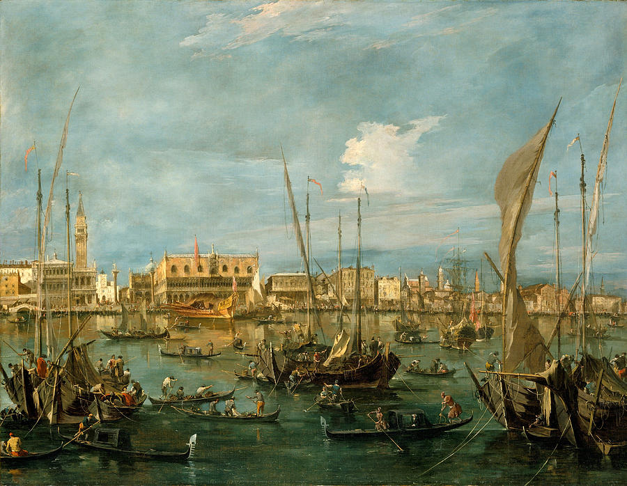 Venice from the Bacino di San Marco Painting by Francesco Guardi