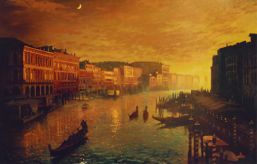 Venice from the Rialto Bridge Painting by Blue Sky
