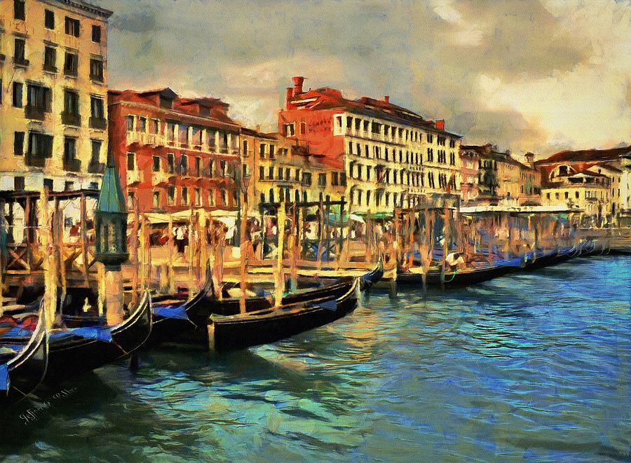 Venice From The Water Painting