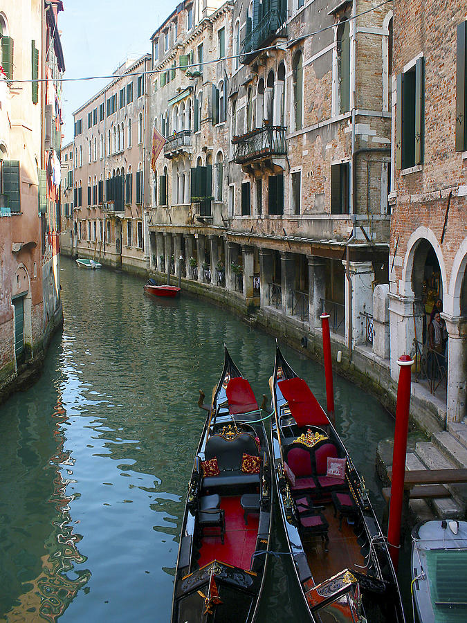 Venice Gondolas 2 Photograph by Karen Zuk Rosenblatt