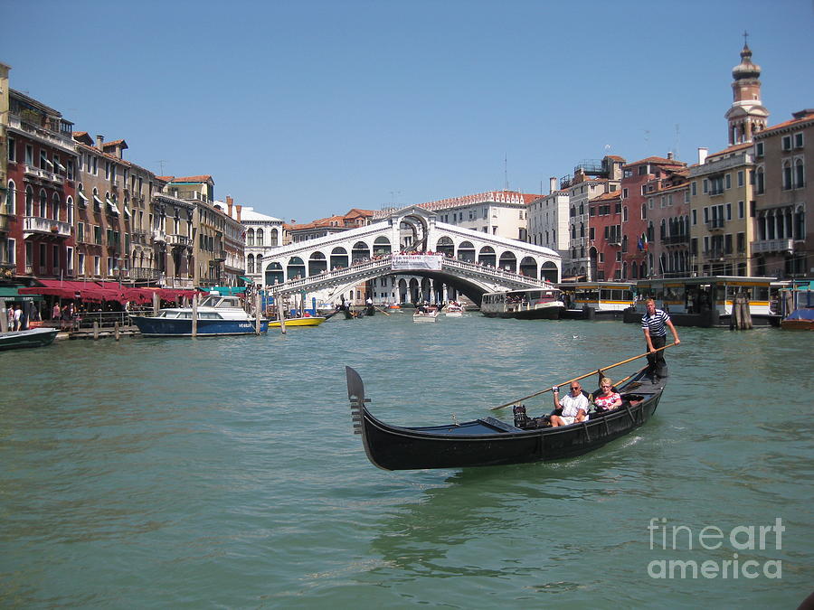 Architecture Photograph - Venice Gondolier by John Malone