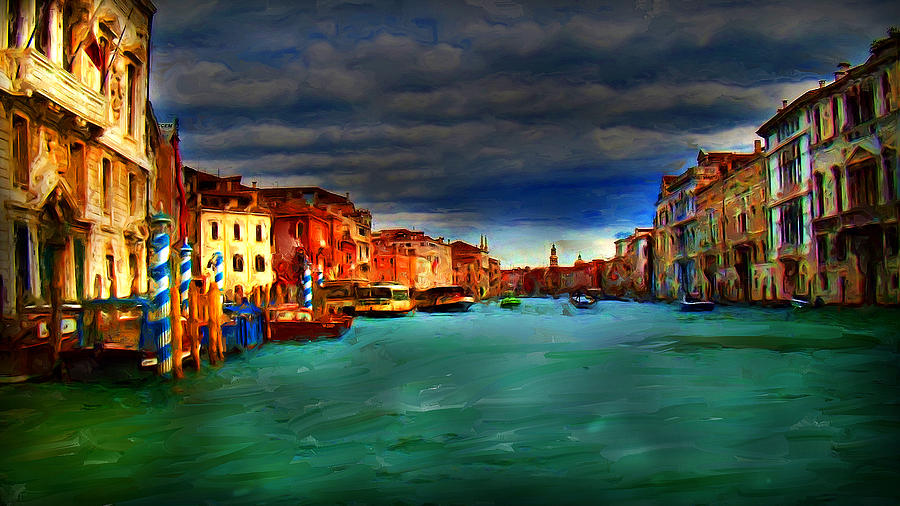 Venice Digital Art - Venice Grand Canal by Cary Shapiro
