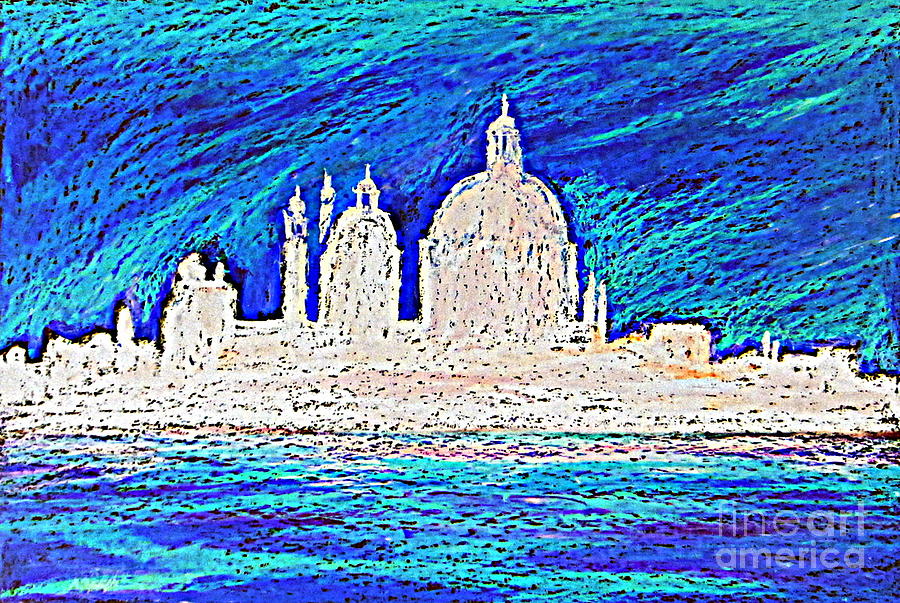 Venice in blu and .... Painting by Roberto Gagliardi