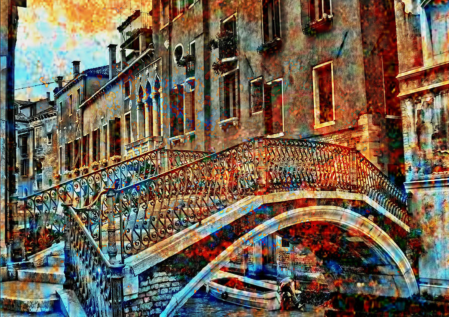 Venice In Grunge 2 Digital Art by Greg Sharpe