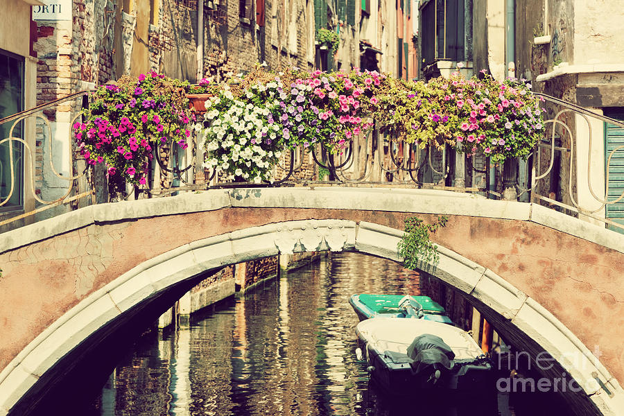 Venice Italy a romantic bridge Photograph by Michal Bednarek