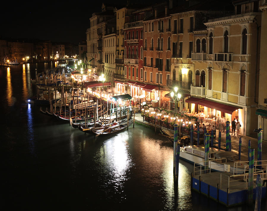 Venice Italy at night Photograph by Nathan Rupert