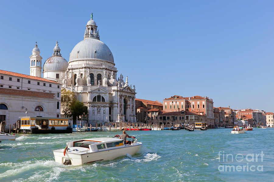 Venice Italy Basilica Santa Maria della Salute and Grand Canal Photograph by Michal Bednarek