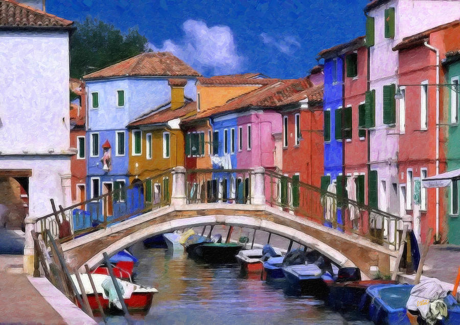 Bridge in the Murano district of Venice Italy - Itl285100 Painting by Dean Wittle