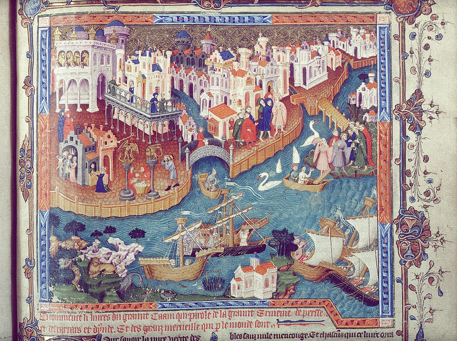 Venice Marco Polo, 1271 Painting by Granger