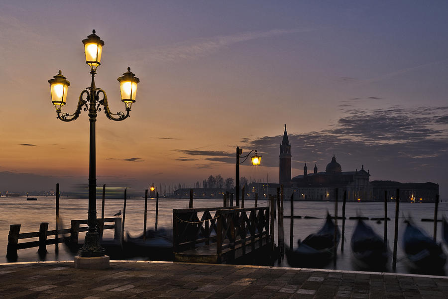 Venice Night Lights Photograph by Marion Galt