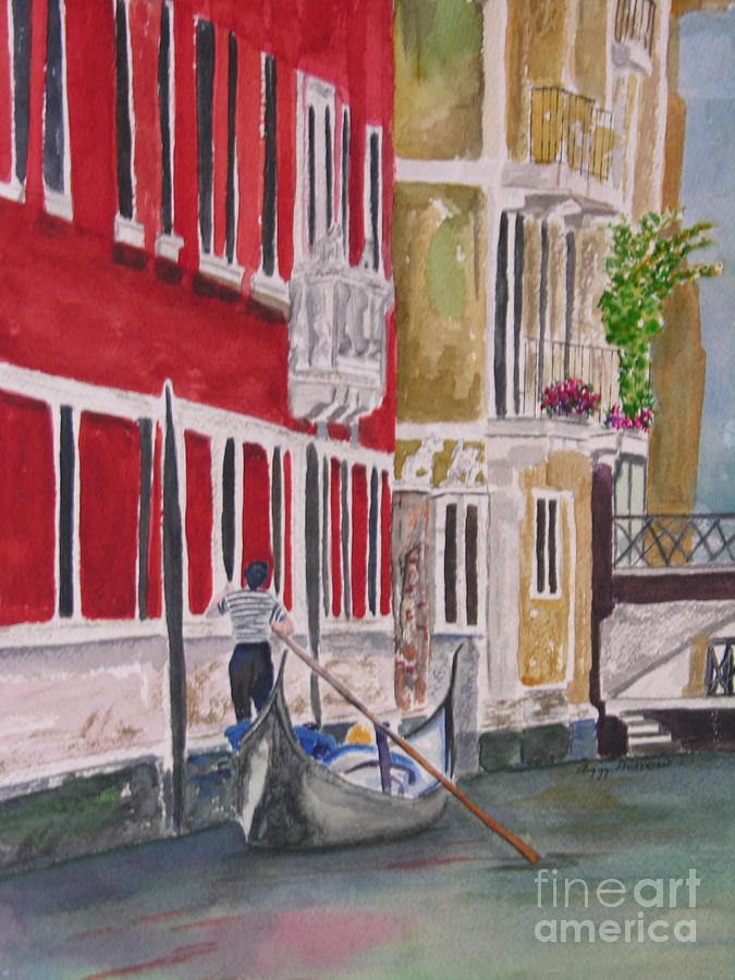 Canal Painting - Venice by Peggy Dickerson