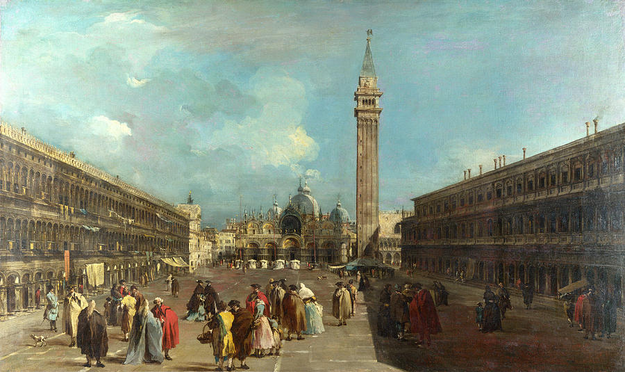 Venice - Piazza San Marco  Painting by Francesco Guardi