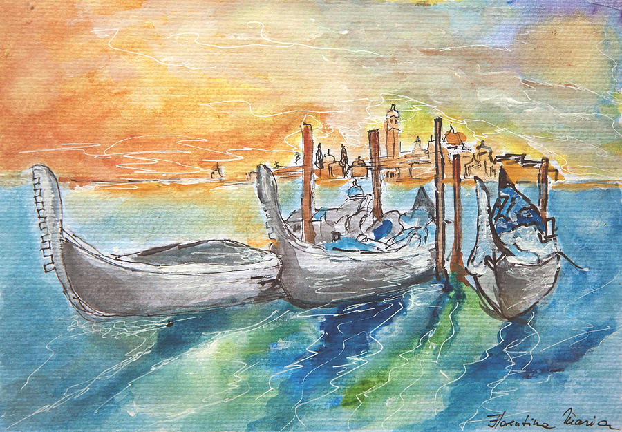 Venice Painting by Florentina Maria Popescu