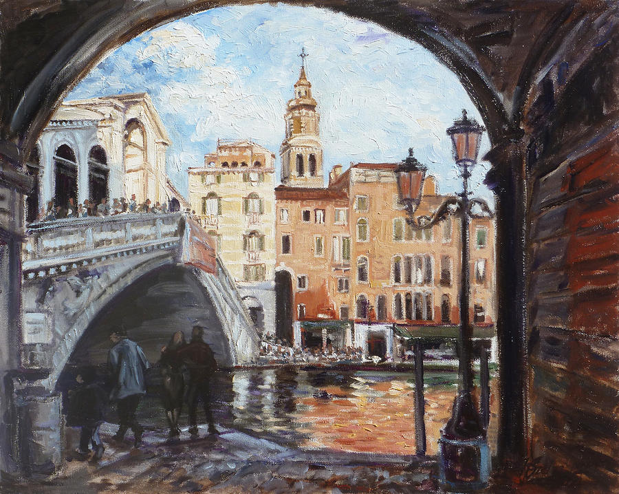 Venice - Rialto Bridge Painting by Irek Szelag