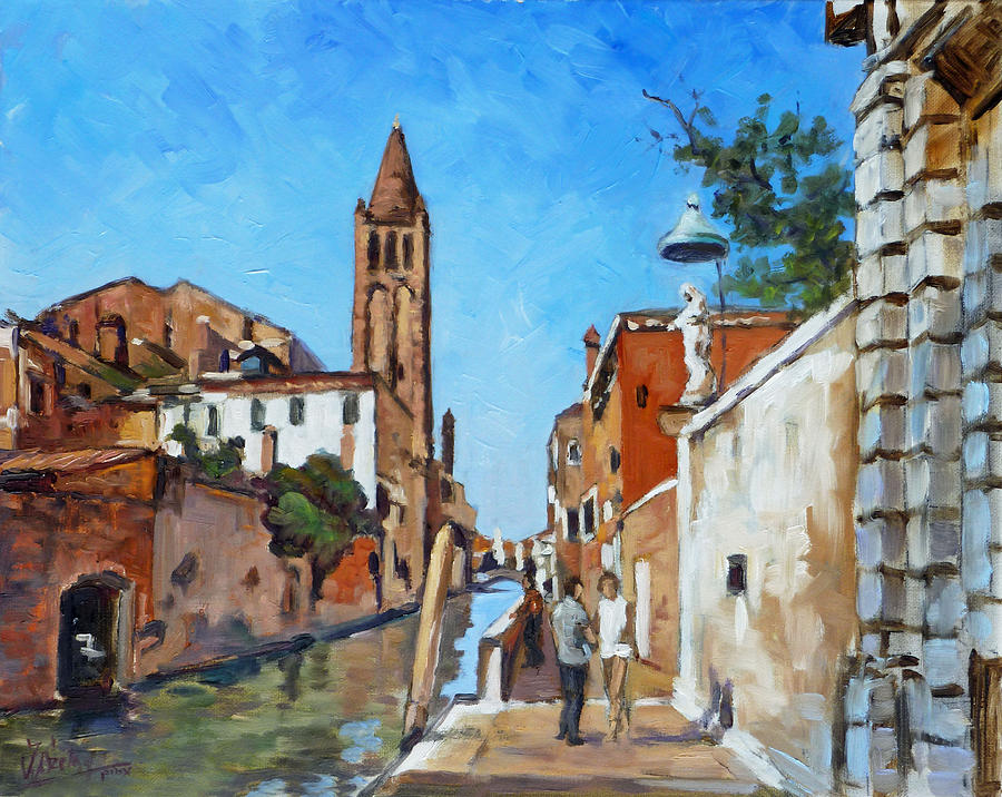 Venice - Rio di San Barnaba Painting by Irek Szelag