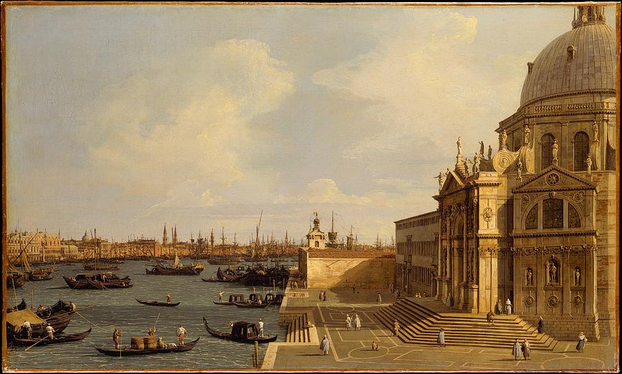 Oil Paint Painting - Venice Santa Maria Della Salute by Canaletto