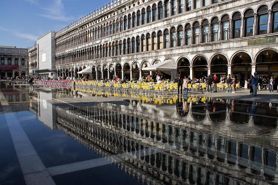 Venice Italy - St Marks Square Symmetry Photograph by Georgia Mizuleva