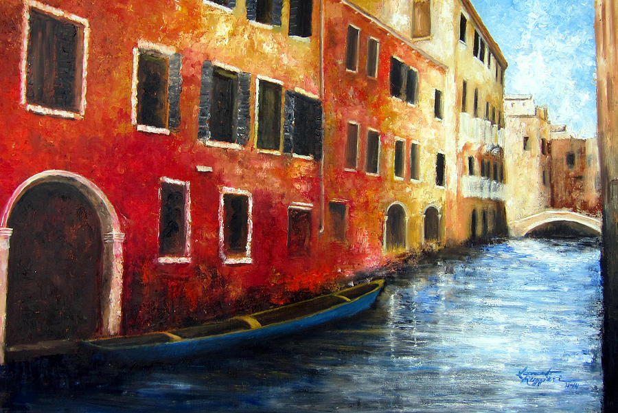 Venice Street Scape Painting by Leonardo Ruggieri