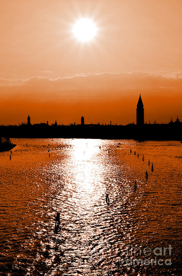Venice Sunset  Digital Art by Leo Symon
