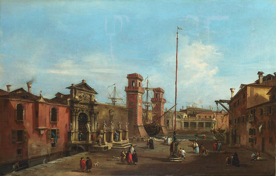Venice - The Arsenal Painting by Francesco Guardi