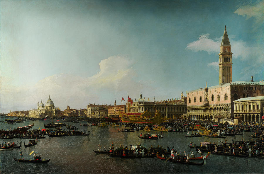 Venice The Basin of San Marco on Ascension Day Painting by MotionAge Designs