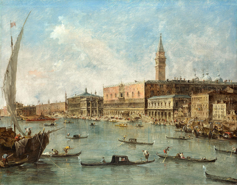 Venice - The Doges Palace and the Molo Painting by Francesco Guardi