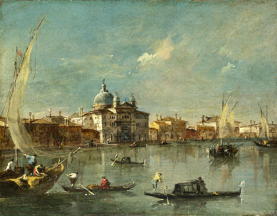 Venice - The Giudecca with the Zitelle Painting by Francesco Guardi
