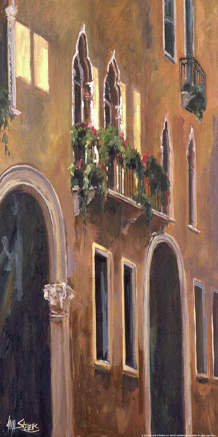 Flower Painting - Venice Windows by Allayn Stevens