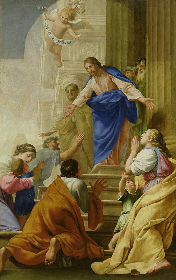 Jesus Christ Painting - Venite as me Omnes by Eustache Le Sueur