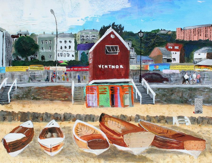 Ventnor Beach Isle of Wight Painting by Nigel Radcliffe