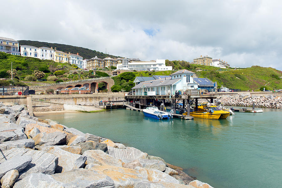 Ventnor harbour Isle of Wight large island in southern England in the ...