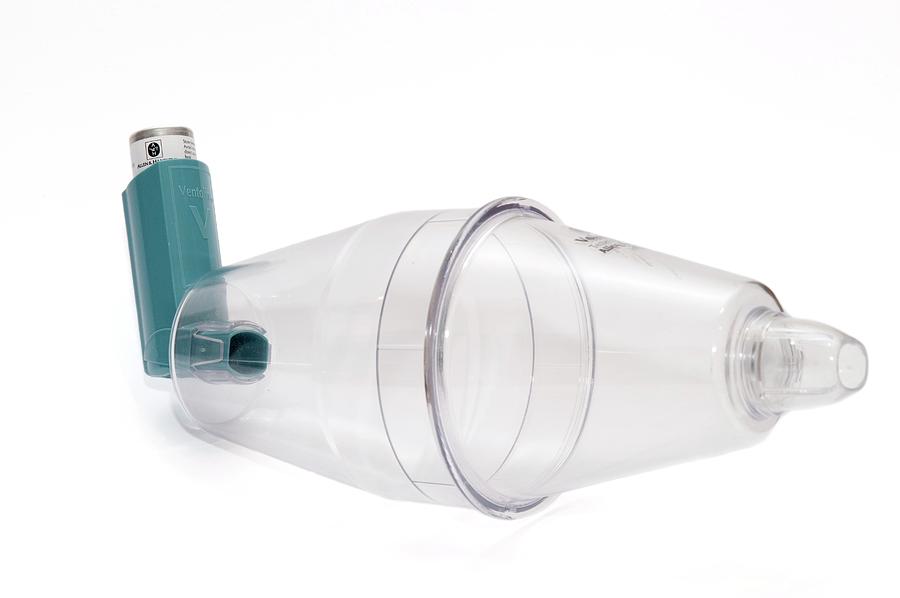 Ventolin Asthma Inhaler With Spacer Photograph by Dr P. Marazzi/science