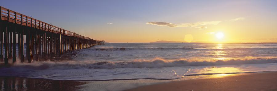Ventura pier at sunset, California Photograph by VisionsofAmerica/Joe Sohm