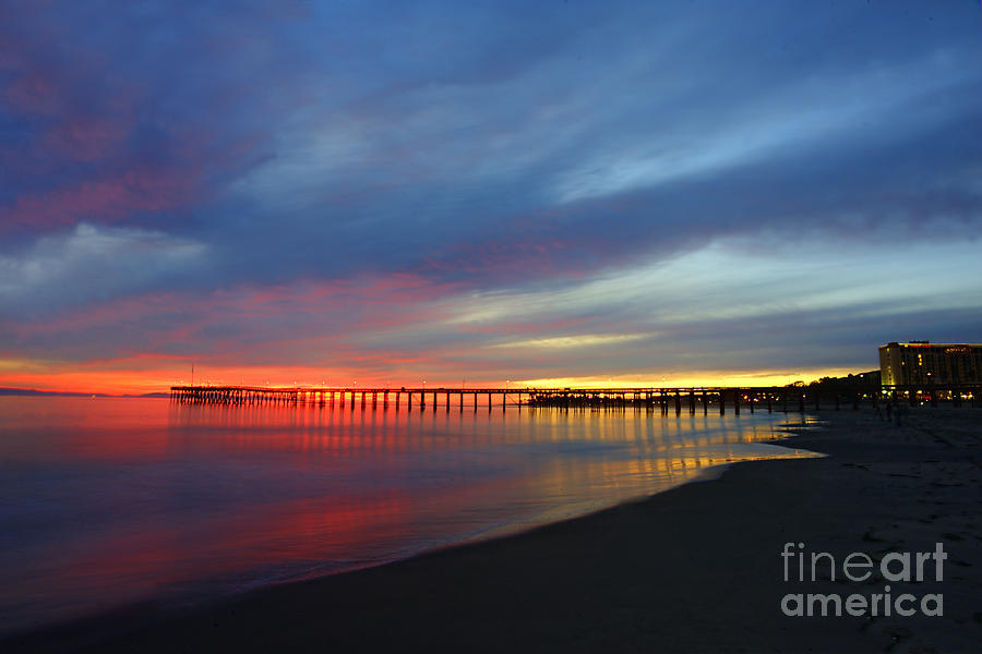 Ventura pier at sunset Photograph by Dan Friend